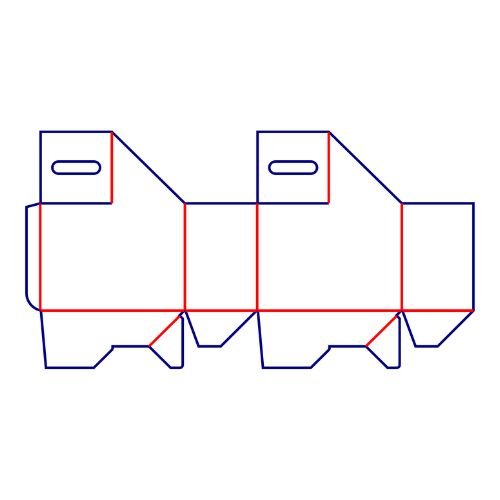 Corrugated Carrier template-Custom Corrugated Box