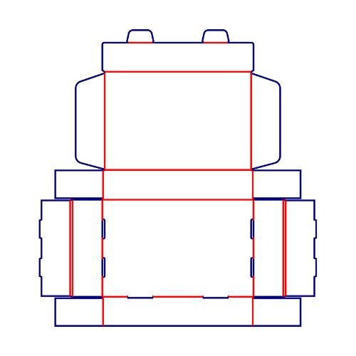 Mailer Corrugated Box template- Custom Corrugated Box