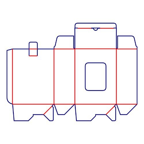 Window Corrugated Box template- Custom Corrugated Box